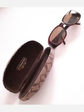 Dolce & Gabbana Tortoise Studded Sunglasses with Signature Coach Sunglasses Case